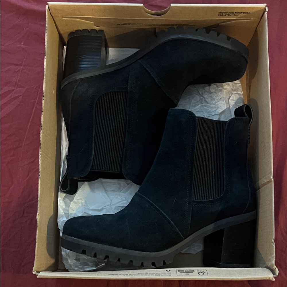 UGG Black Heeled Ankle Boots